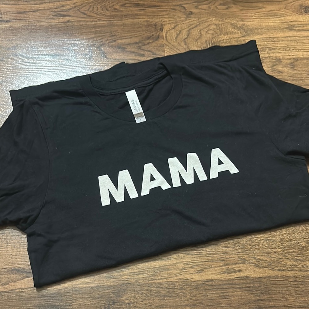 Bella Canvas Black 'MAMA' Tee - Short Sleeve